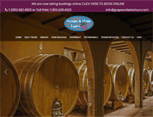 Tablet Screenshot of grapeandwinetours.com